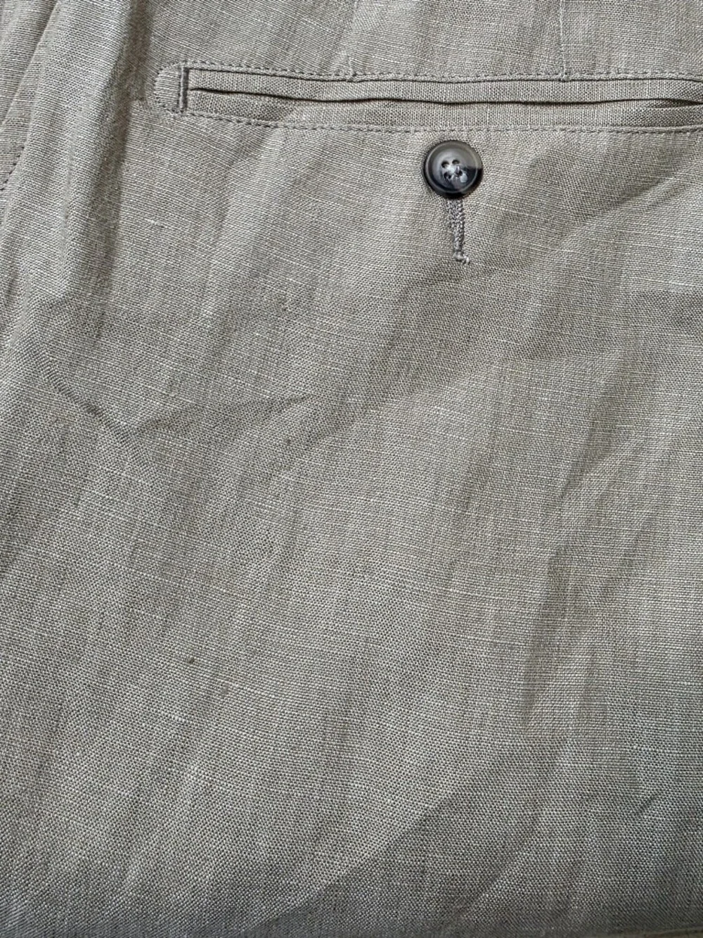 Façonnable 100% Linen Trousers | French Riviera Quiet Luxury | Tan | Size 40